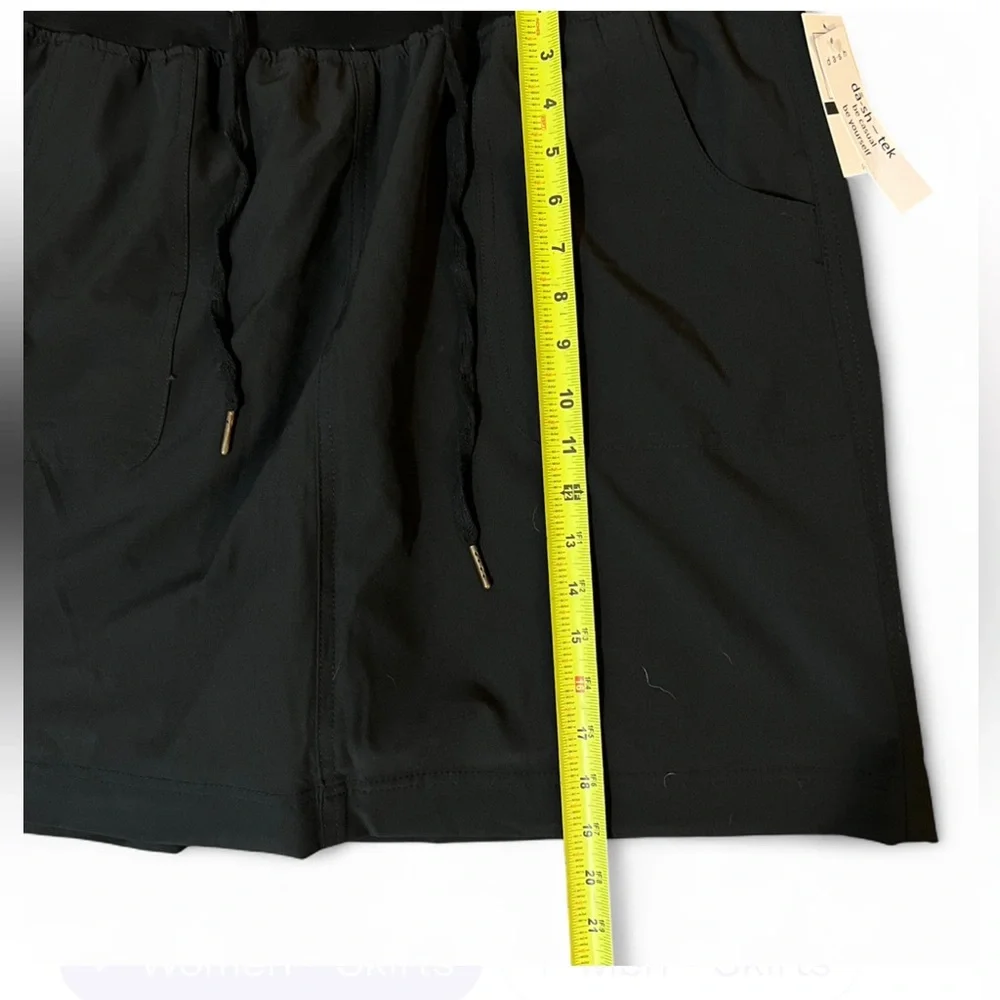 ✨NWT Da-Sh-tek Black Sporty Skirt with Drawstring - Picture 3 of 6